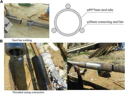 Influence of vertical grouting steel-tube connection mode on anti-sliding performance